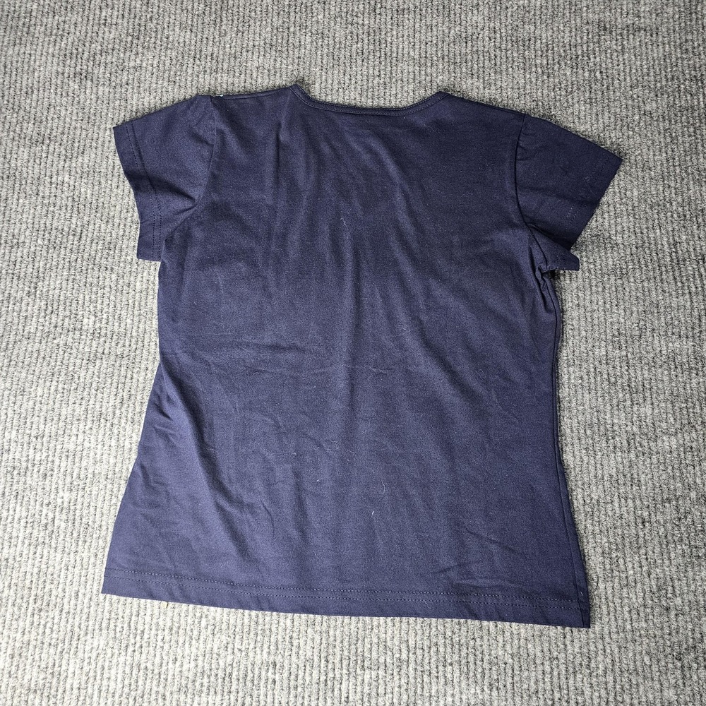 Rasgos Shirt Womens Large Blue V Neck Galapagos Turtle Graphic Top Tee - Picture 2 of 10
